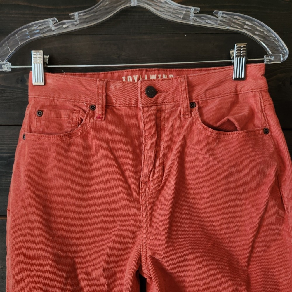 Idyllwind Corduroy Flare Pants sz 2 (26x33") Orange Boho Stretchy Hippie Western - Picture 11 of 15